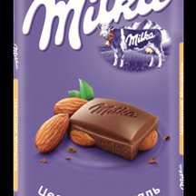 Шоколад Milka Цельный миндаль