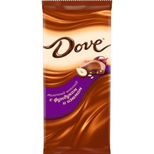 Шоколад Dove молочный с фундуком и изюмом