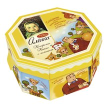 Конфеты Алёнка Какао с печеньем коробка -"вазочка"
